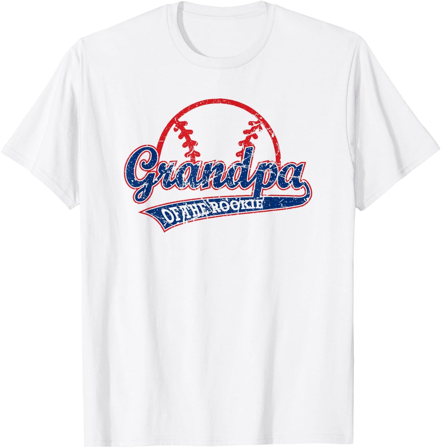 Funny Vintage Baseball Grandpa of the Rookie T-Shirt - T-Shirt | White