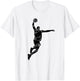 Basketball Player Retro Lines T-Shirt - T-Shirt | White