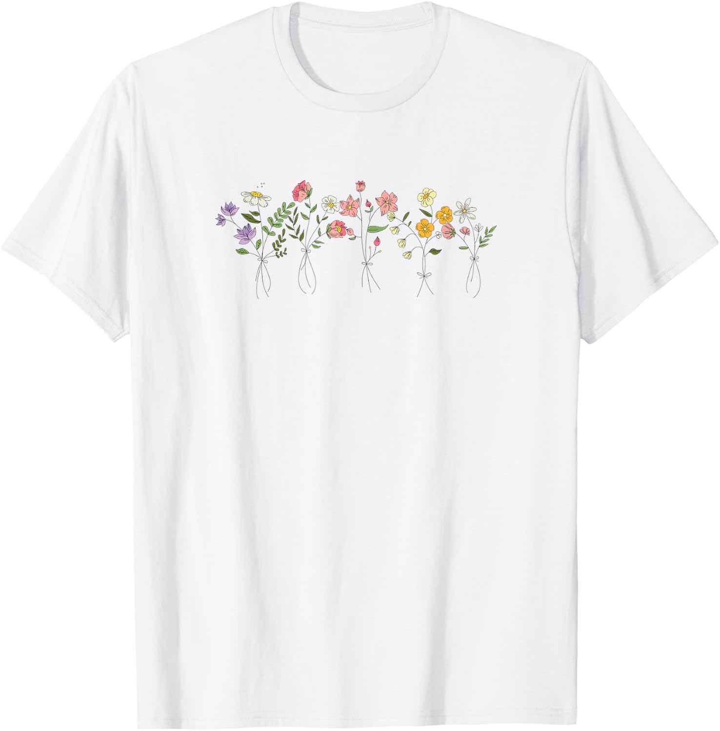 Vintage Inspired Botanical Flower Gardener Naturalist Flower T-Shirt - T-Shirt | White