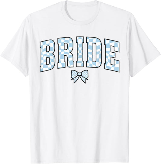 Bride Coquette Bow Engagement Future Mrs Bridal Bachelorette T-Shirt - T-Shirt | White