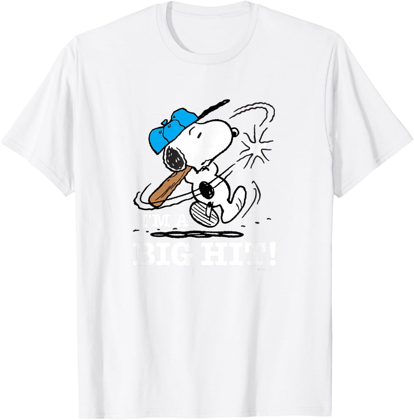 Peanuts - Snoopy Baseball Im A Big Hit T-Shirt - T-Shirt | White