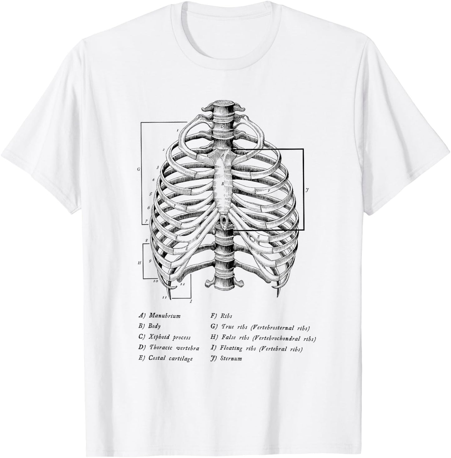 Anatomy Anatomical Med School Student Gifts Medicine Doctor T-Shirt - T-Shirt | White