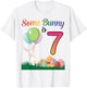 Balloon Egg Happy Easter Birthday Some Bunny Is 7 Years Old T-Shirt - T-Shirt | White
