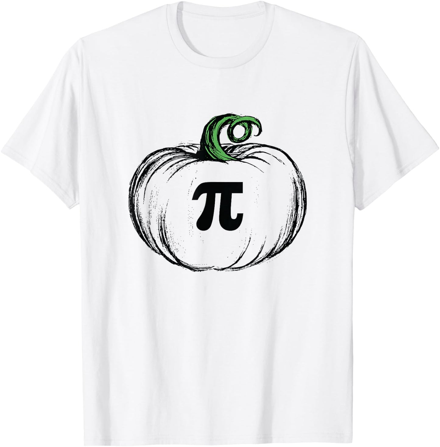 Pumpkin Pie Math Funny Halloween Thanksgiving Pi Day T-Shirt - T-Shirt | White