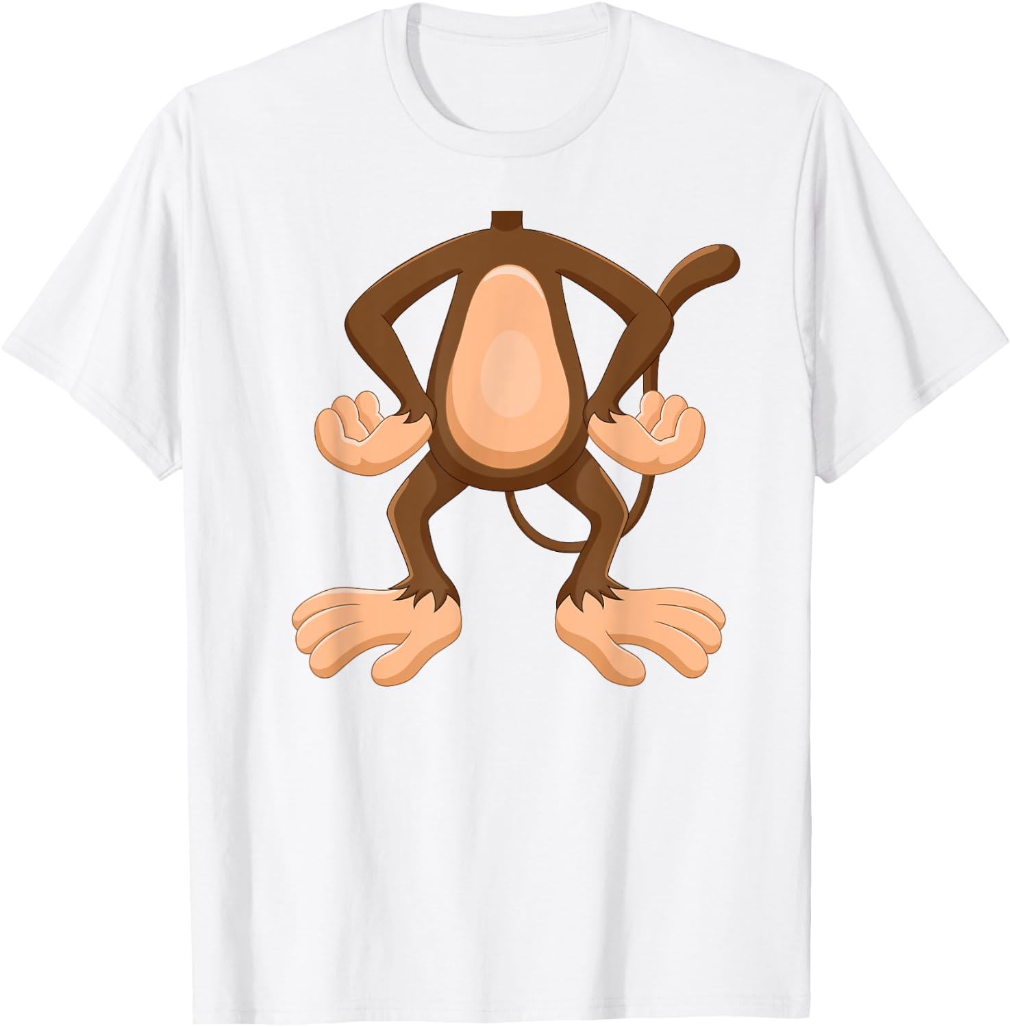 Funny Body Monkey T-Shirt - T-Shirt | White