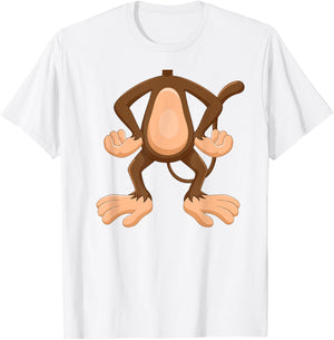 Funny Body Monkey T-Shirt - T-Shirt | White