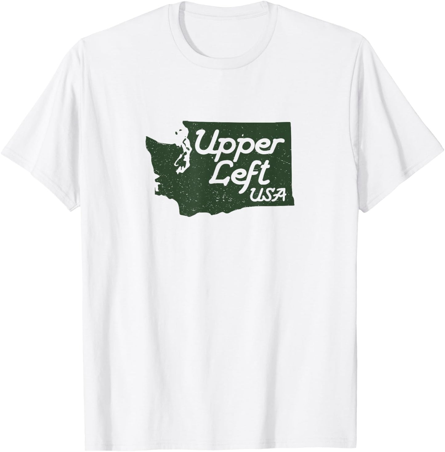 Upper Left USA T Shirt PNW Pacific Northwest T-Shirt - T-Shirt | White