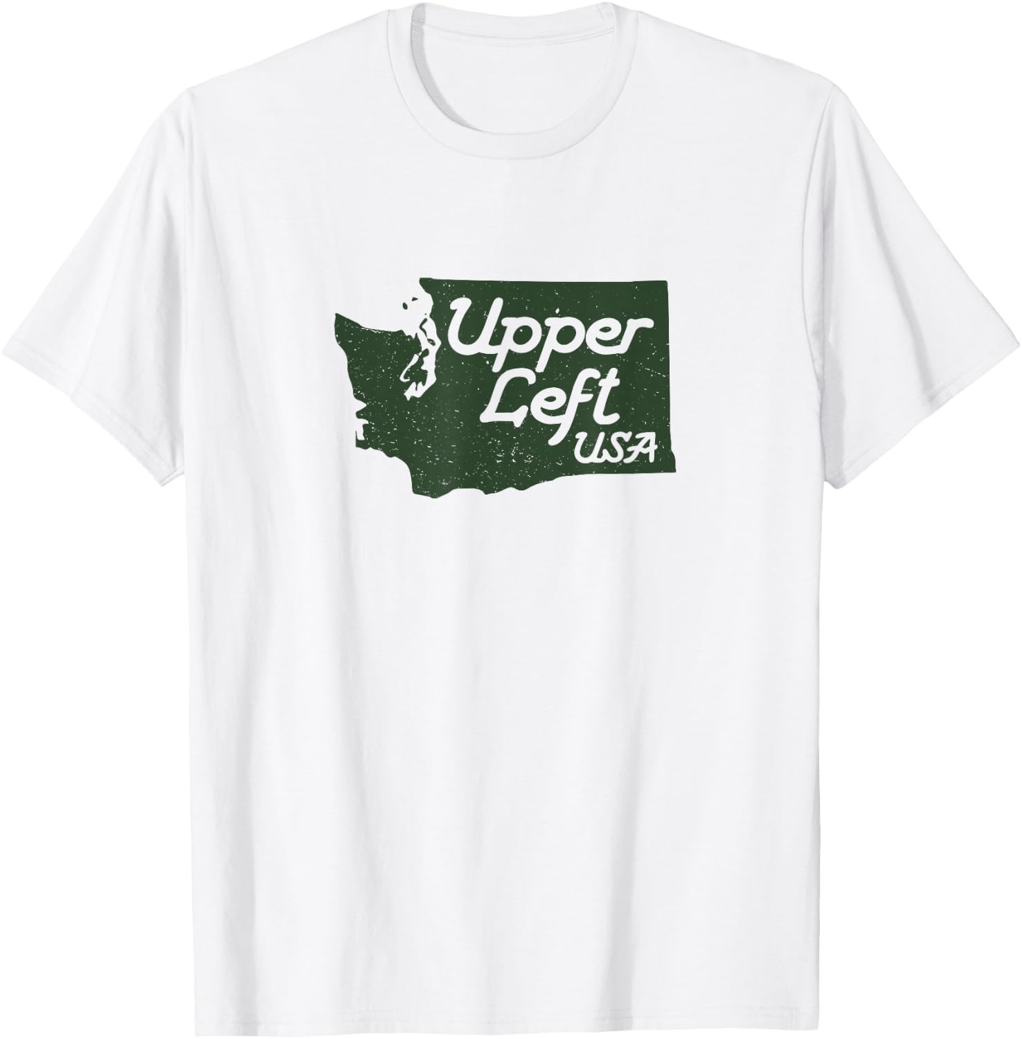 Upper Left USA T Shirt PNW Pacific Northwest T-Shirt - T-Shirt | White