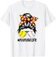 Mamaw Life Baseball Softball Mother's Day Messy Bun T-Shirt - T-Shirt | White