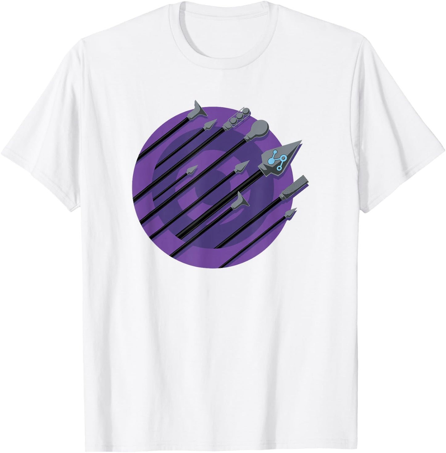 Marvel Hawkeye Arrow Lined Logo T-Shirt - T-Shirt | White