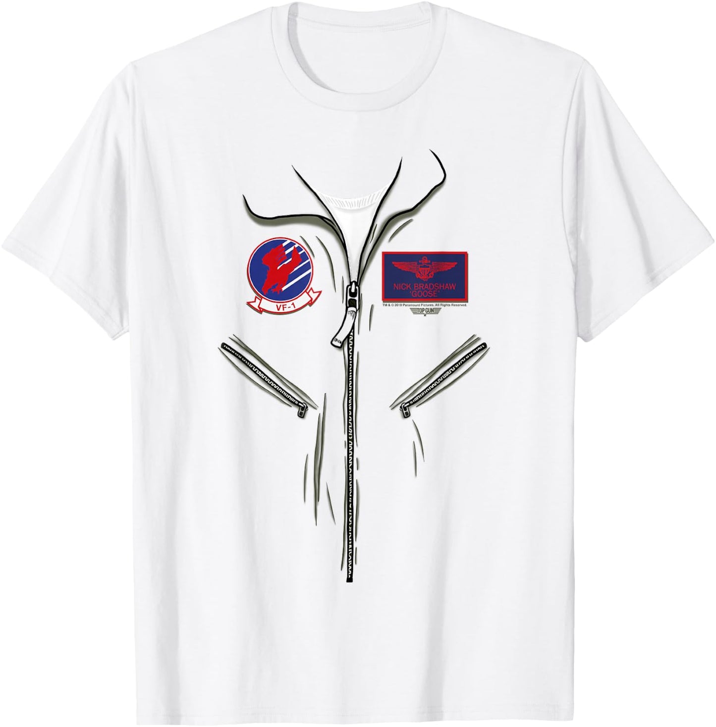 Top Gun Halloween Goose Pilot Costume T-Shirt - T-Shirt | White