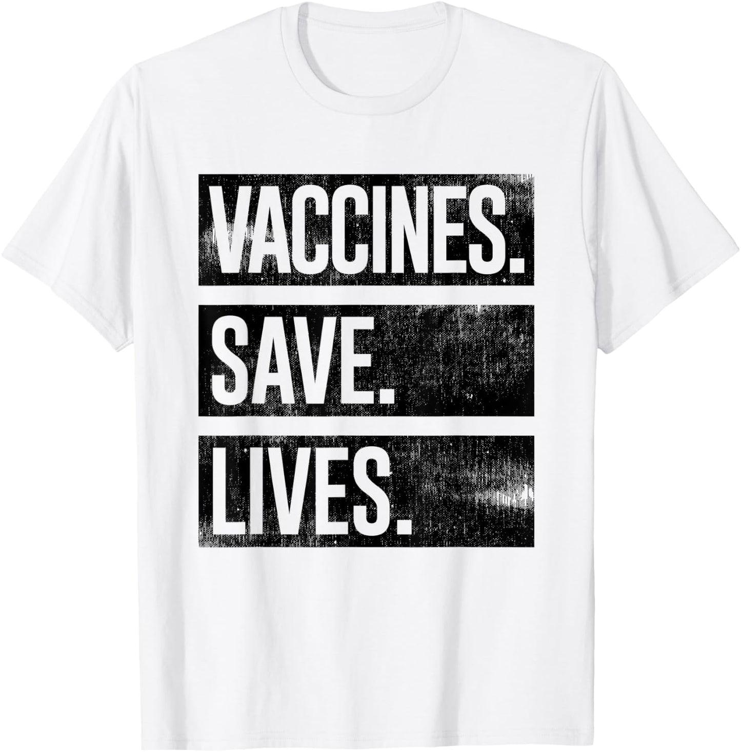 Cool Distressed Pro Vaccine - Vaccines Save Lives T-Shirt - T-Shirt | White