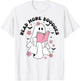 Groovy Booooks Ghost Read More Books Funny Teacher Halloween T-Shirt - T-Shirt | White
