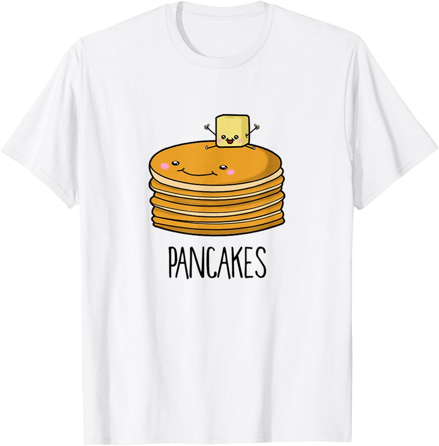 Pancakes and Syrup Cute Kawaii Cute BFF Shirts T-Shirt - T-Shirt | White