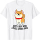 Shiba Inu Dog Boy Just a Boy Who Loves Shiba Inus T-Shirt - T-Shirt | White