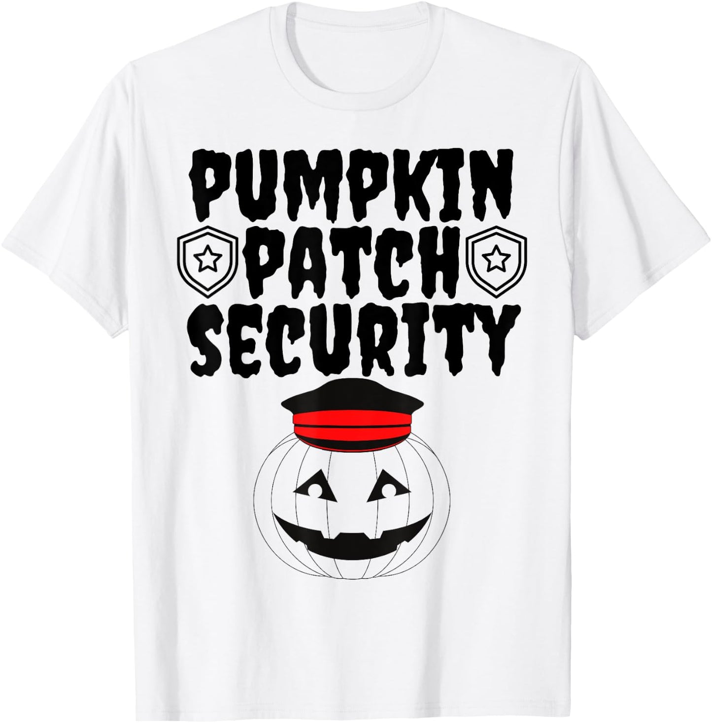 Pumpkin Patch Security Funny Family Hunting Pumpkins Mom Dad T-Shirt - T-Shirt | White