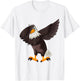 Dabbing Eagle | Large Bird America Hilarious USA Gift T-Shirt - T-Shirt | White