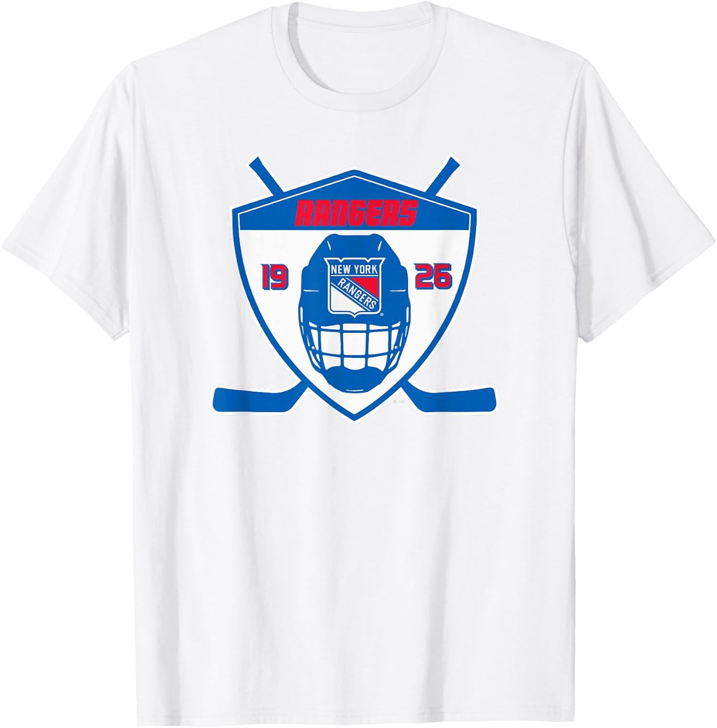 New York Rangers Shield Officially Licensed T-Shirt - T-Shirt | White