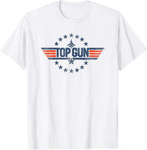 Top Gun Star Logo T-Shirt - T-Shirt | White