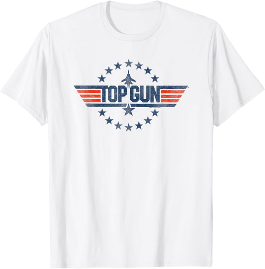 Top Gun Star Logo T-Shirt - T-Shirt | White