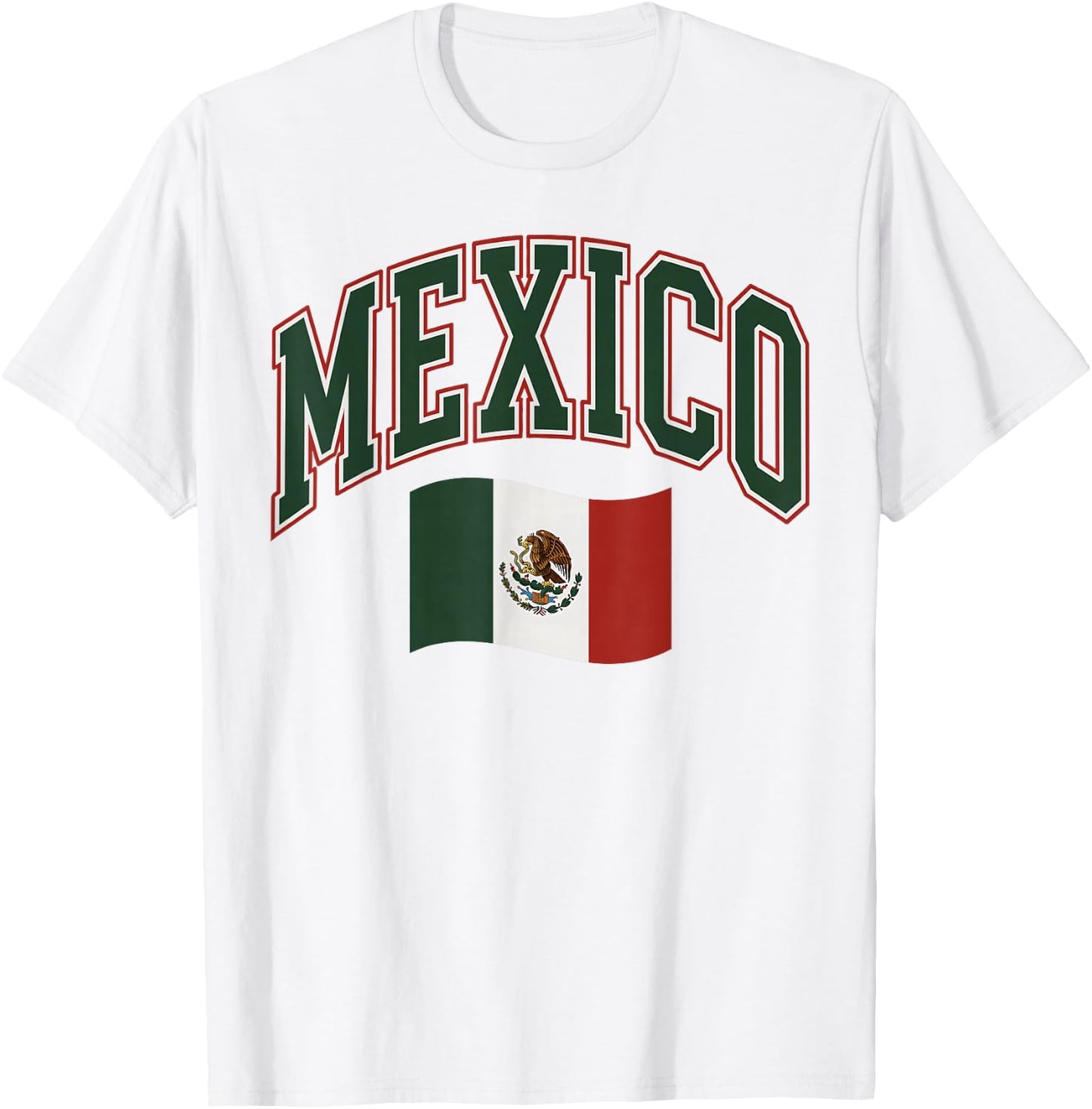 Mexico Mexican Flag Vintage Pride Hispanic Siesta T-Shirt - T-Shirt | White