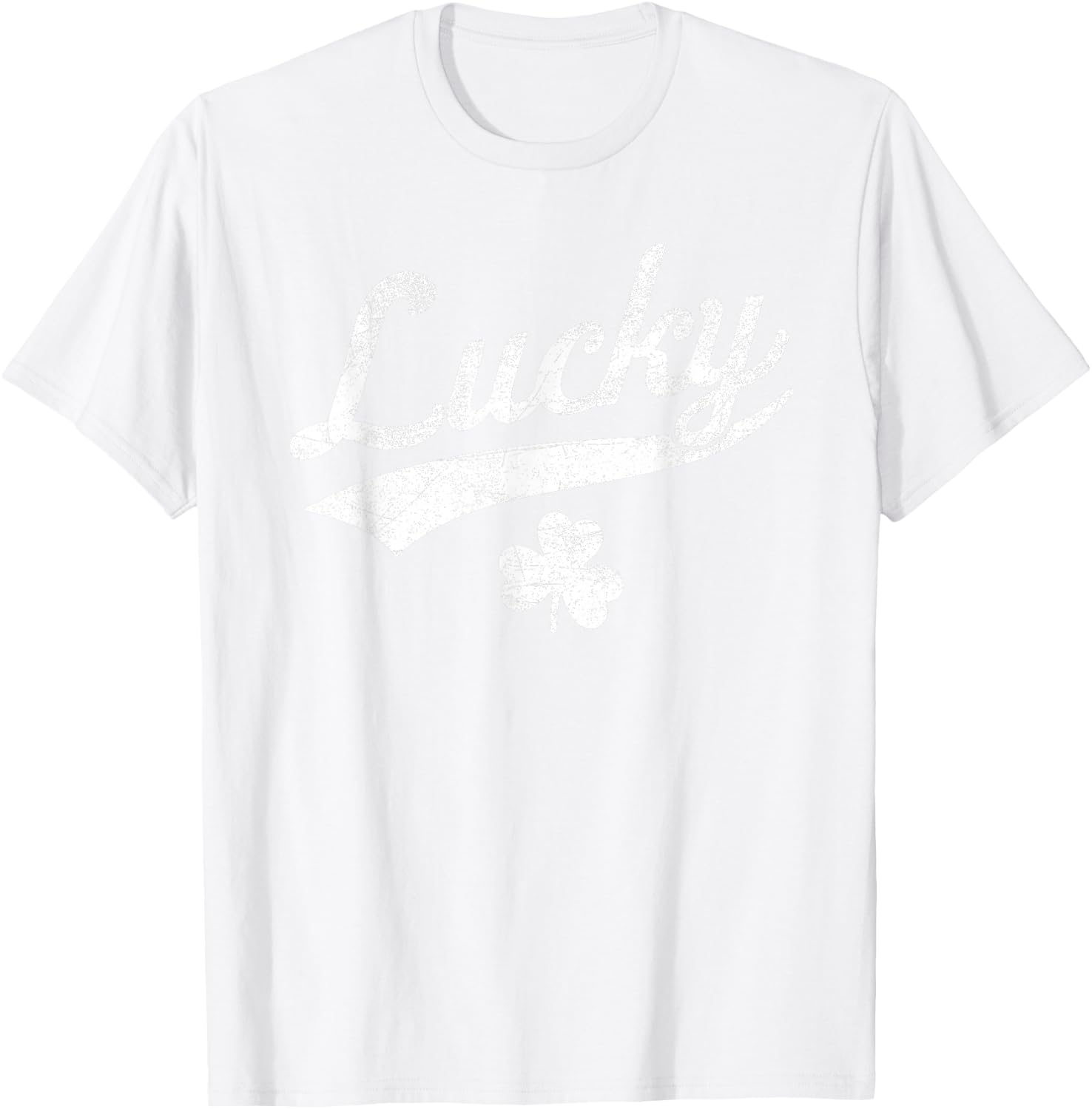 Cute Green Shamrock Lucky St Patricks Day T-Shirt - T-Shirt | White