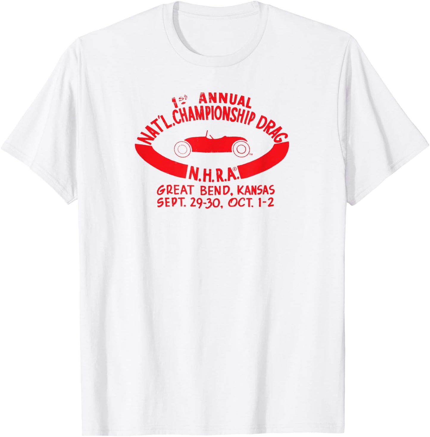 NHRA 1st Annual Nat'l Championship Drag T-Shirt - T-Shirt | White