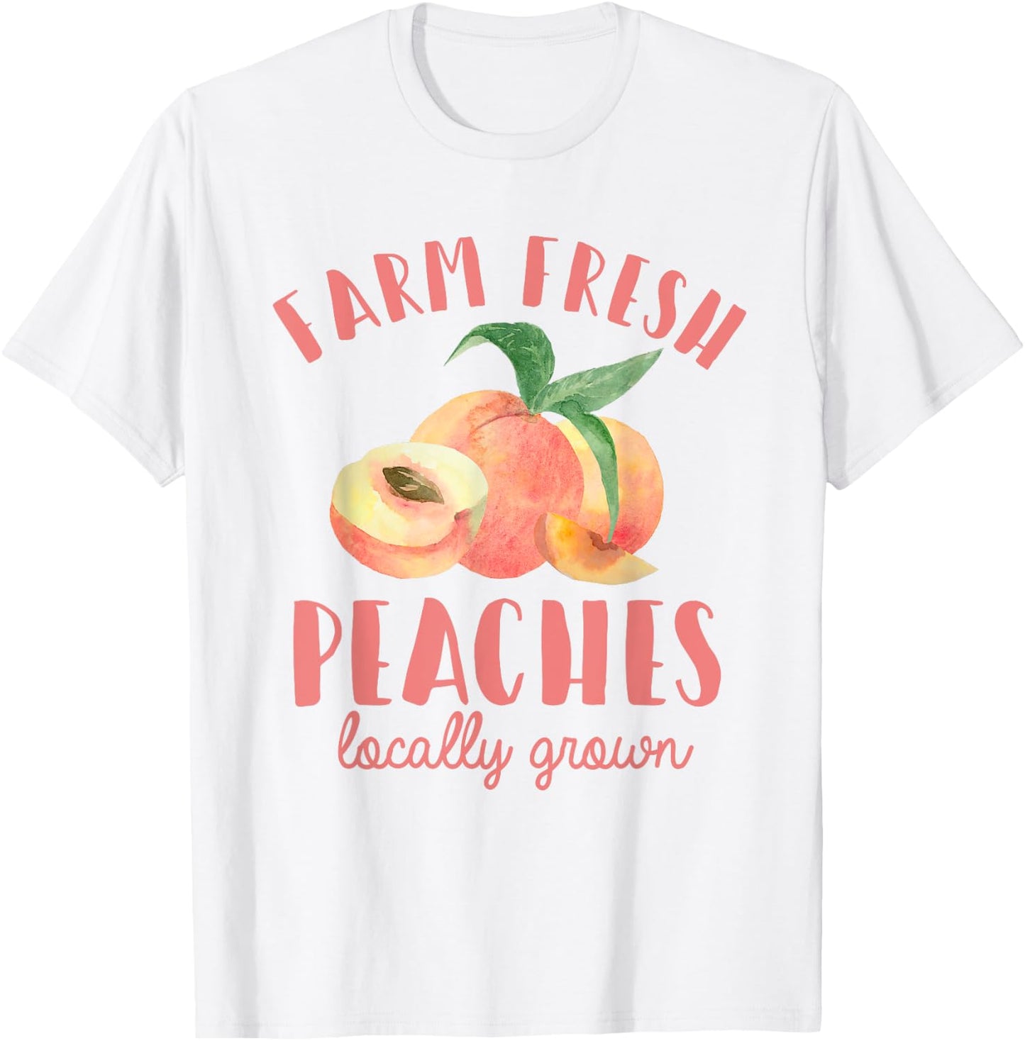 Peach Picking Farm Fresh Peaches Farmer For Kids Girls Women T-Shirt - T-Shirt | White