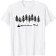 AT Appalachian Trail Hiking Mountain / Tree Graphic T-Shirt - T-Shirt | White