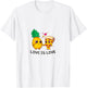 Love is Love Cute Pride Pineapple Pizza T-Shirt - T-Shirt | White