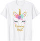 Unicorn Aunt Shirt, Aunt of the Birthday Girl Gift T-Shirt - T-Shirt | White