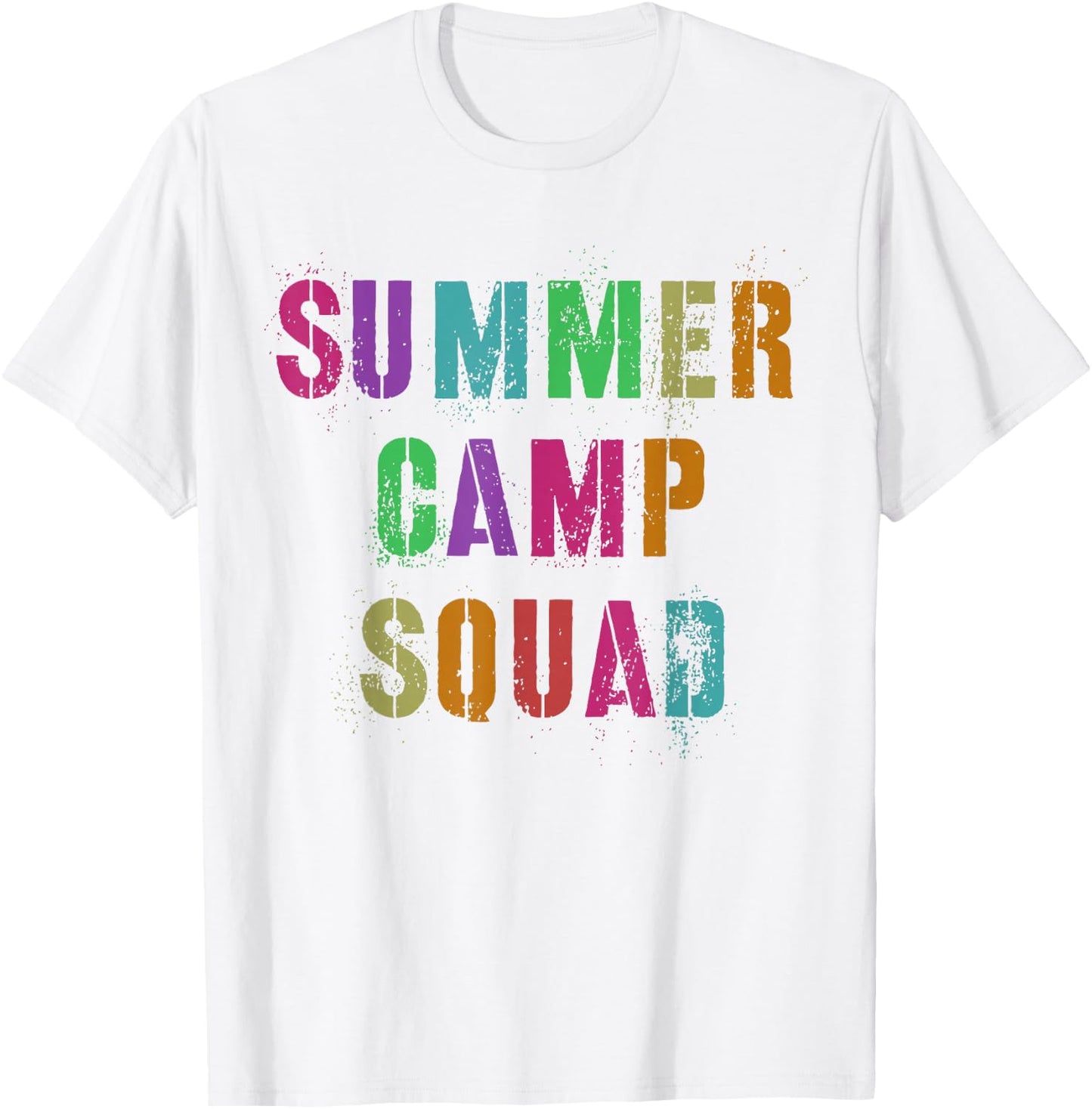 Cute SUMMER CAMP SQUAD Friends Besties Sign Autographs T-Shirt - T-Shirt | White