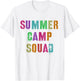 Cute SUMMER CAMP SQUAD Friends Besties Sign Autographs T-Shirt - T-Shirt | White