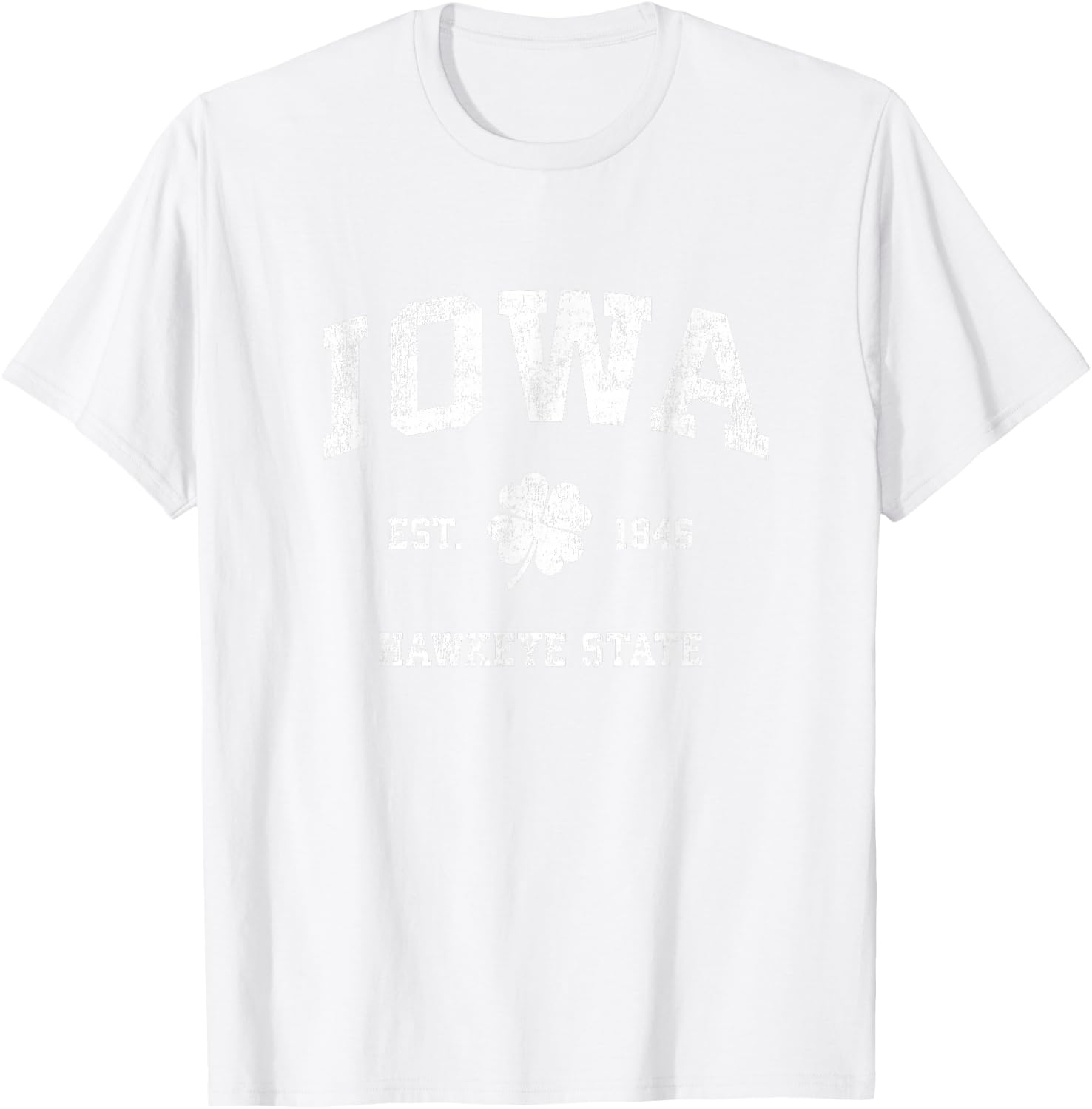 Iowa Vintage Shamrock Sports T-Shirt - T-Shirt | White