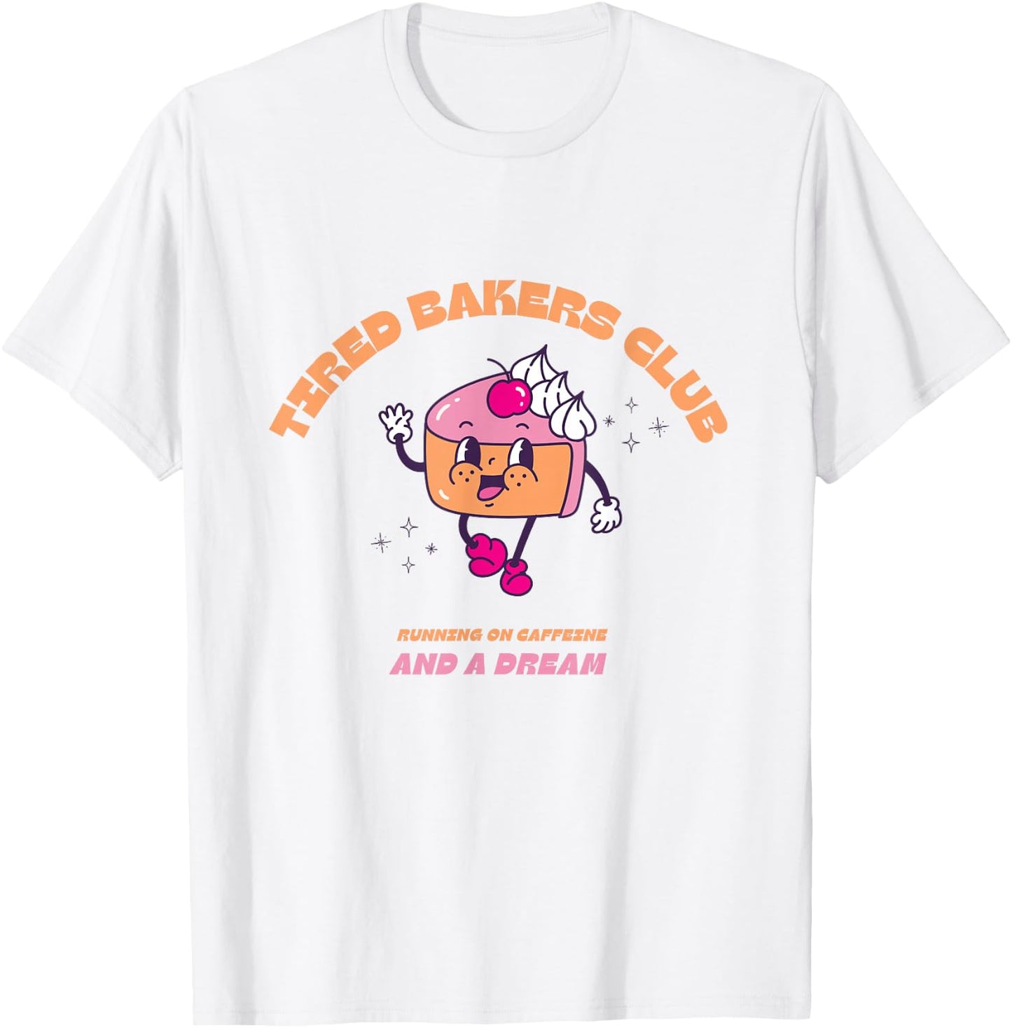 Tired Bakers Club Vintage Cake Retro Baking Funny T-Shirt - T-Shirt | White