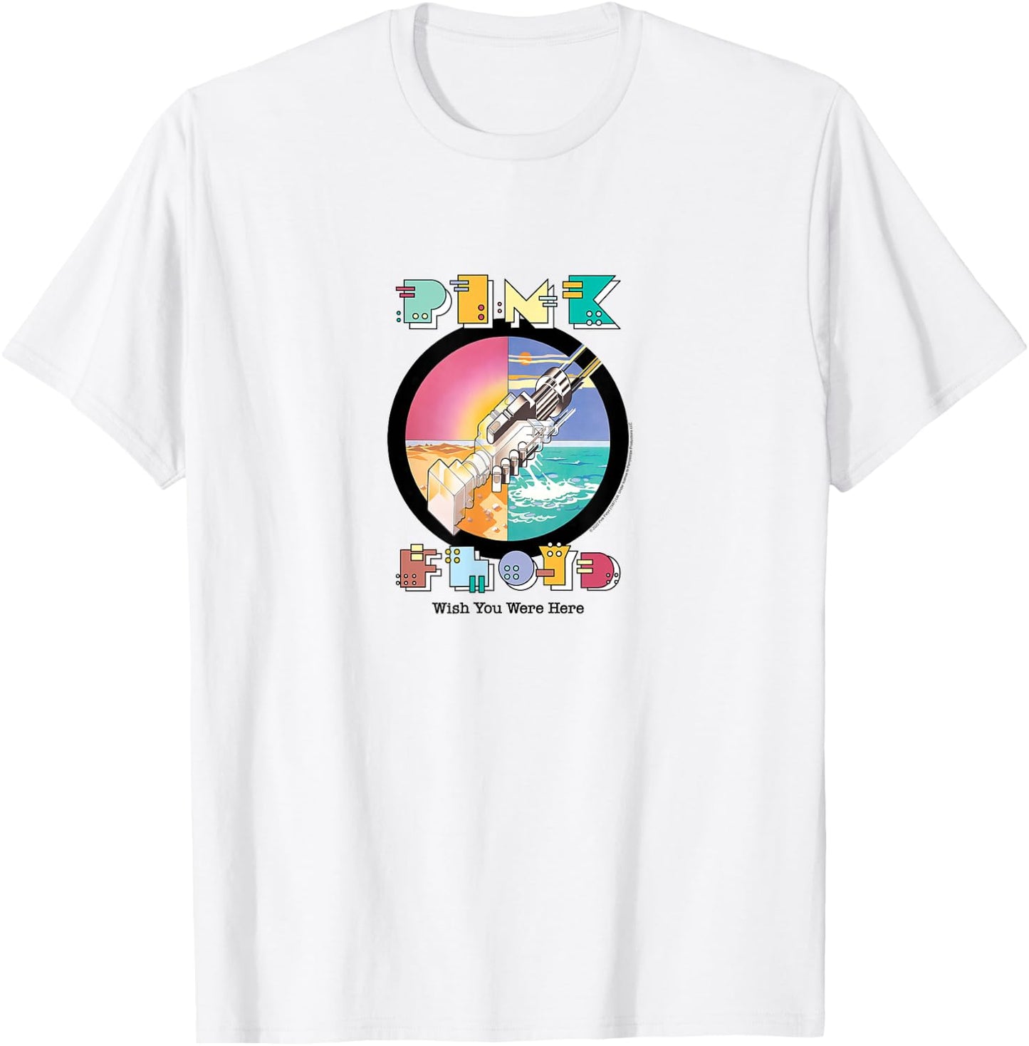 Pink Floyd - Wish You Were Here Robot Handshake T-Shirt - T-Shirt | White