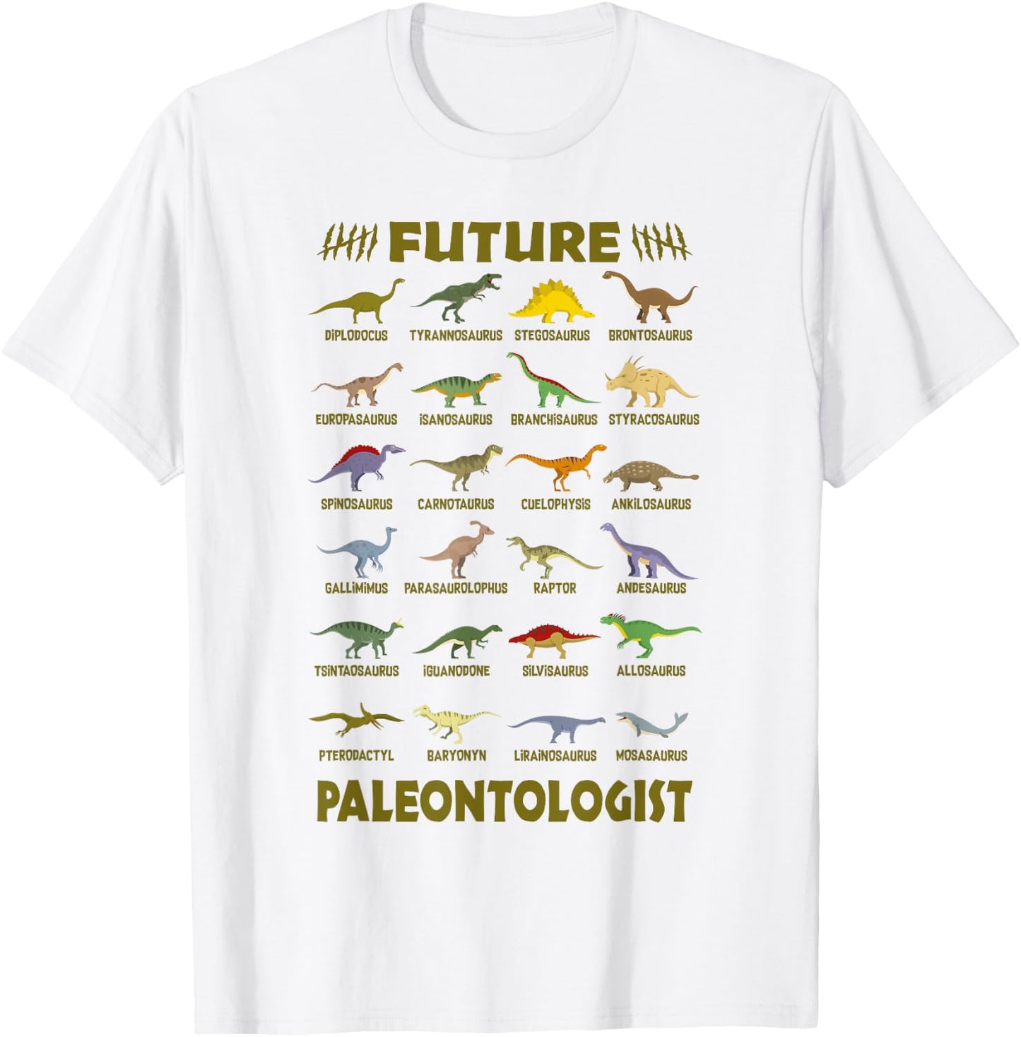 Future Paleontologist Dinosaur Costume Shirts Boys and Girls T-Shirt - T-Shirt | White