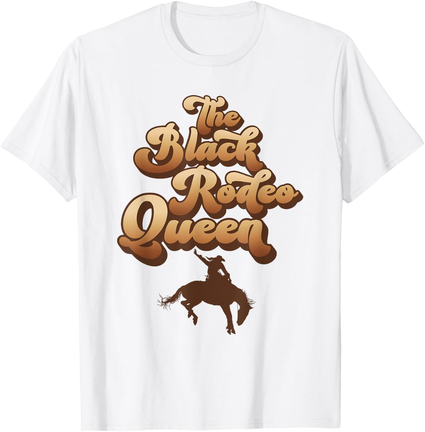The Black Rodeo Queen African American Southern Cowgirl T-Shirt - T-Shirt | White