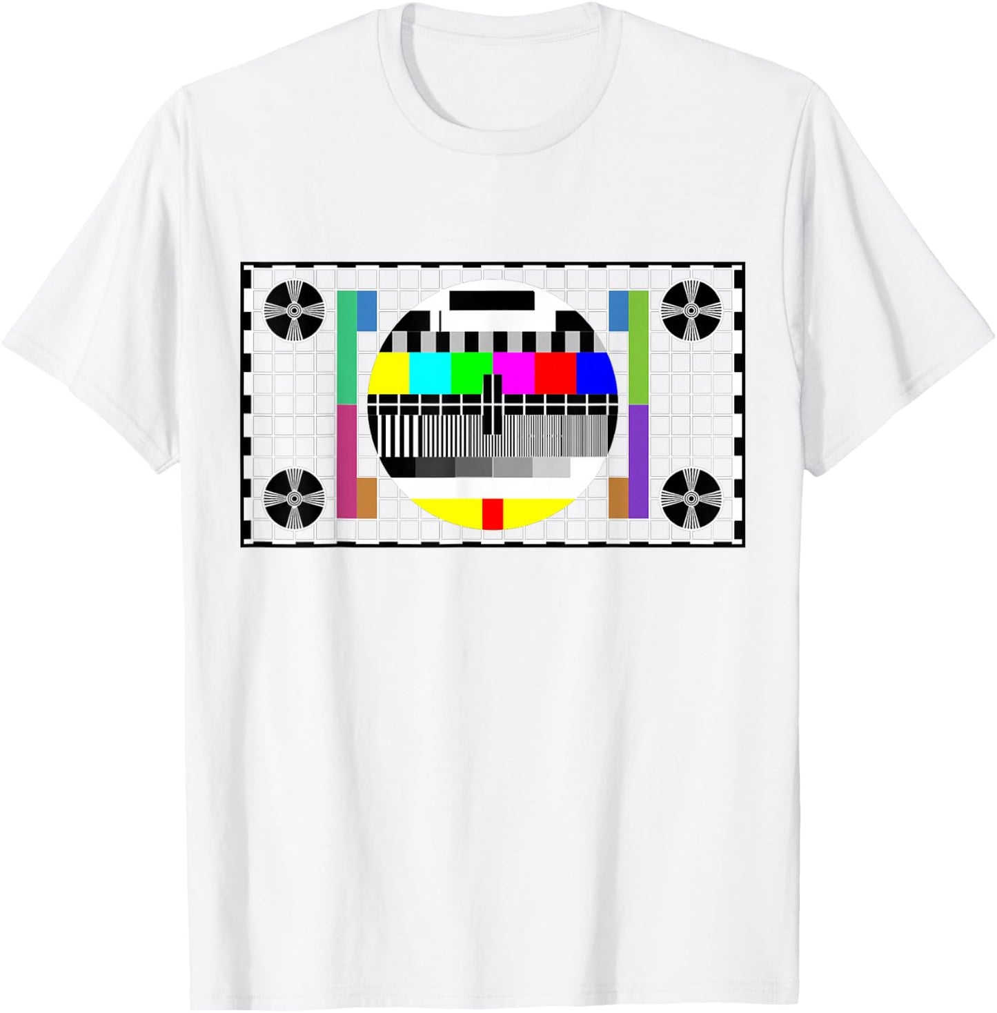 Funny TV Test Pattern in Color Sheldon Nerdy Geek Gift T-Shirt - T-Shirt | White