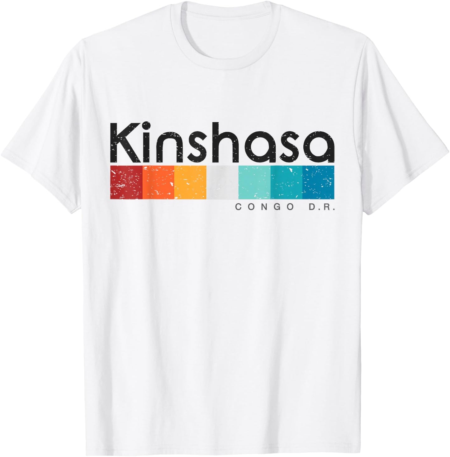 Kinshasa Congo D.R. Retro style Vintage Design T-Shirt - T-Shirt | White