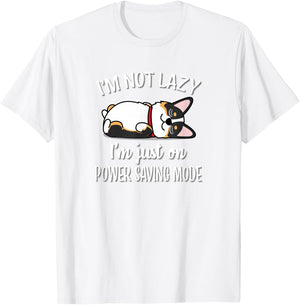 Funny Kawaii Lazy Nap Power Saving Mode Tricolor Corgi Lover T-Shirt - T-Shirt | White