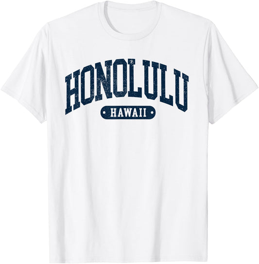 Vintage Honolulu Hawaii Oahu Souvenir Kids T-Shirt - T-Shirt | White