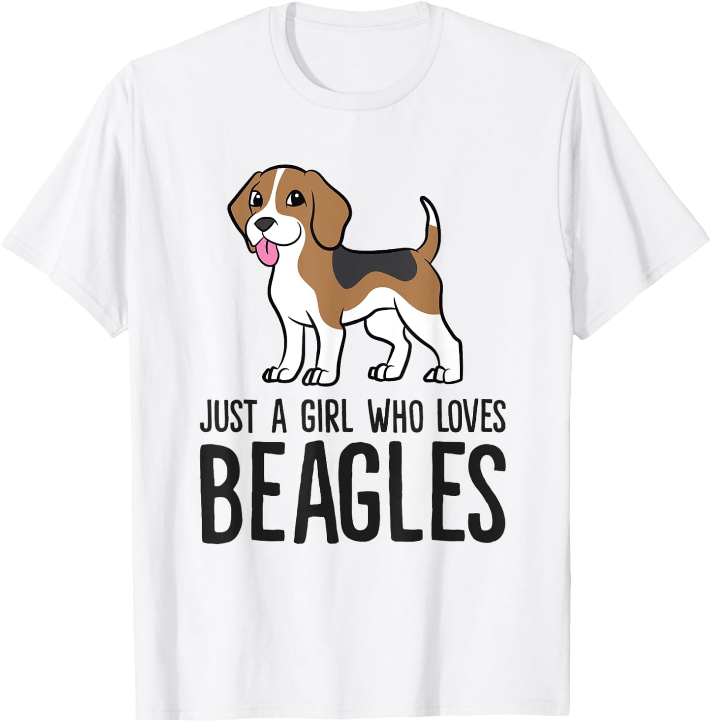 Just a Girl Who Loves Beagles T-Shirt - T-Shirt | White