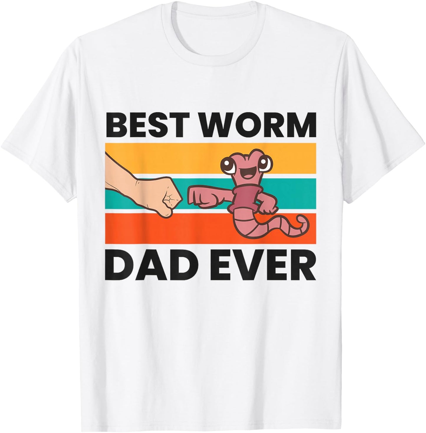 Vermiculture Worm Farmer Dad Best Worm Dad Ever T-Shirt - T-Shirt | White