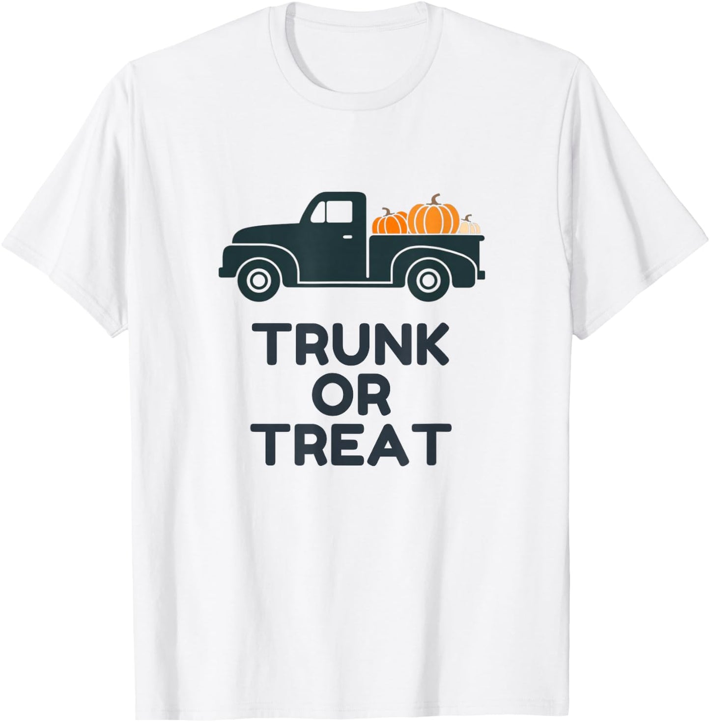 Trunk or Treat Vintage Truck picking up Pumpkins T-Shirt - T-Shirt | White