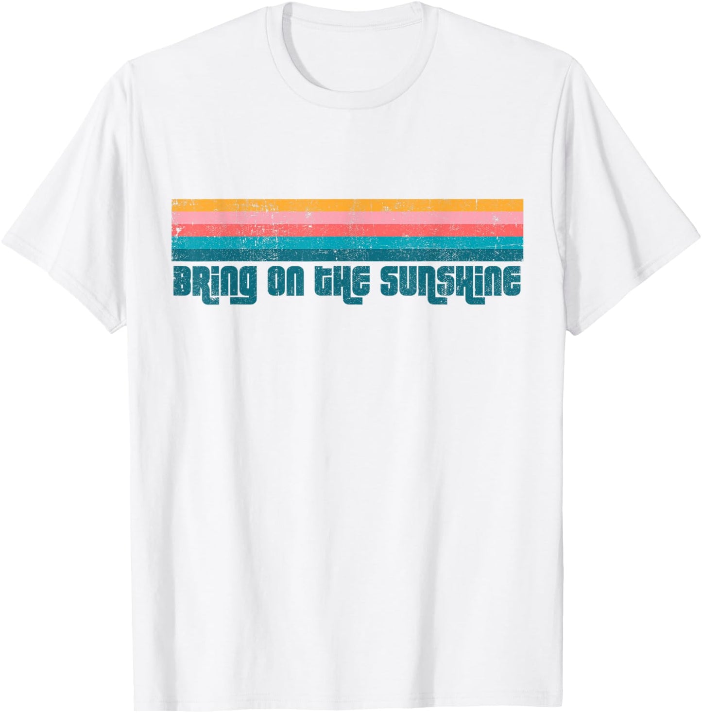 Vintage Bring On The Sunshine Beach Retro Cute Summer T-Shirt - T-Shirt | White