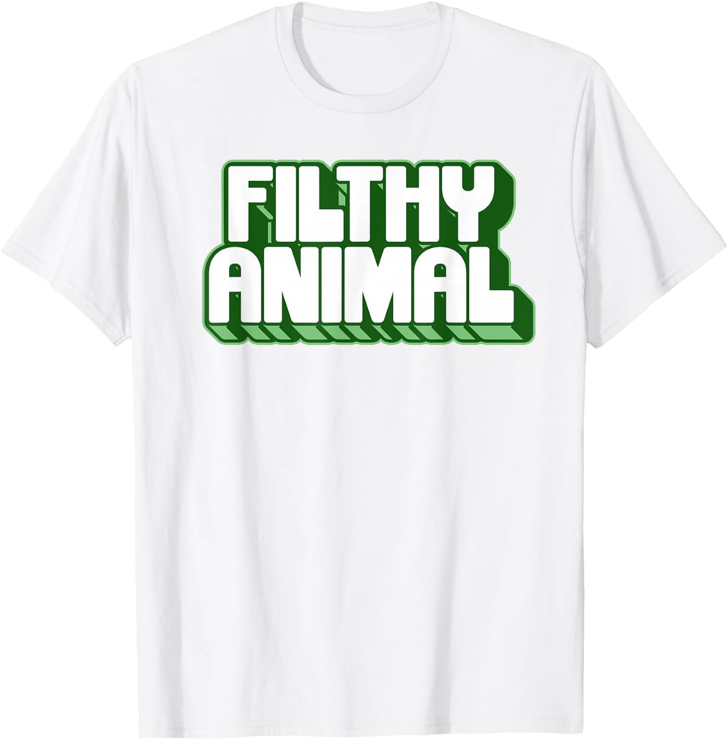 Filthy Animal Funny Xmas Holiday Minimalist Graphic T-Shirt - T-Shirt | White