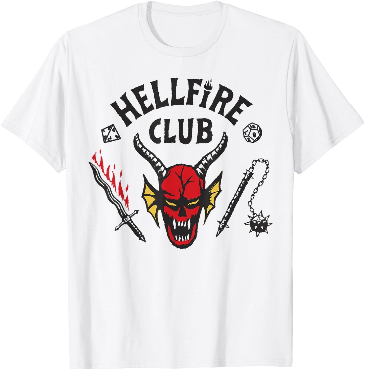 Stranger Things 4 Hellfire Club Logo T-Shirt - T-Shirt | White