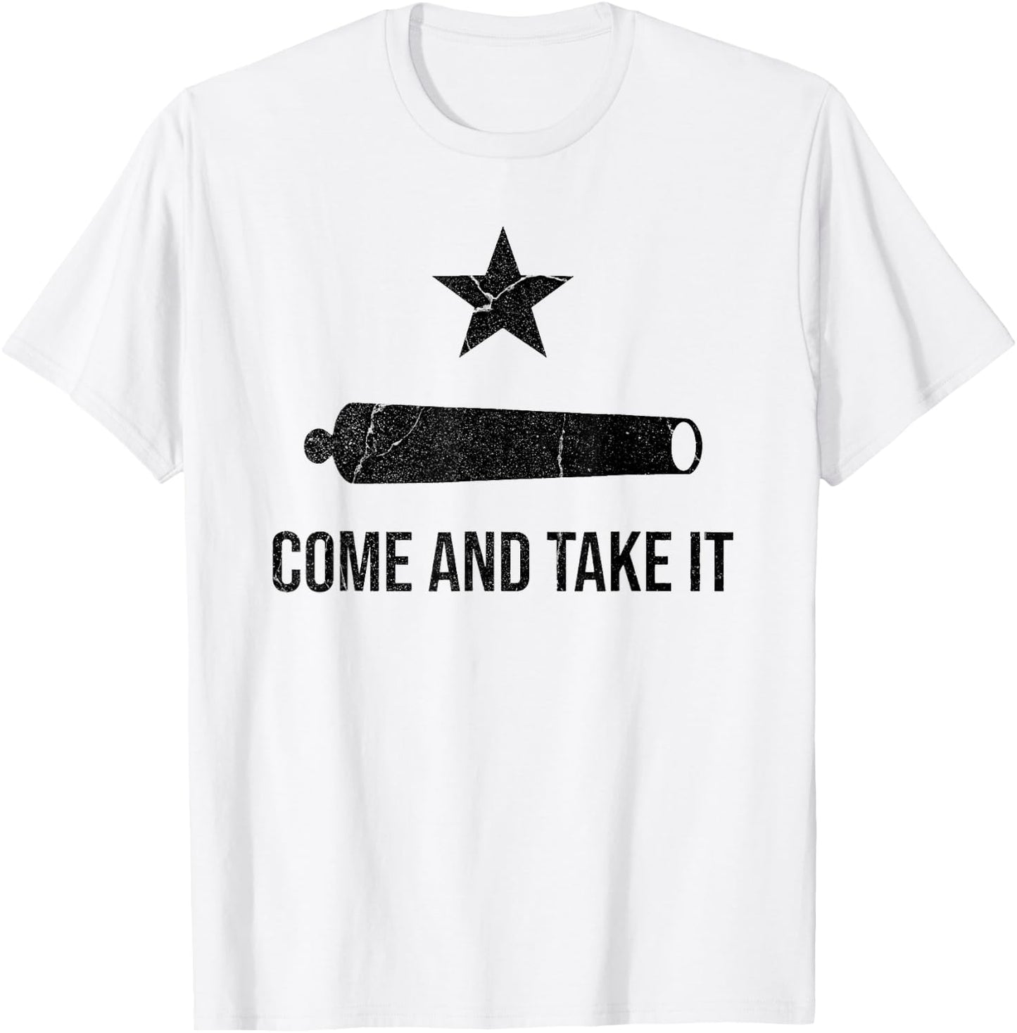 Come and Take It Cannon Texas Flag Lone Star T-Shirt - T-Shirt | White