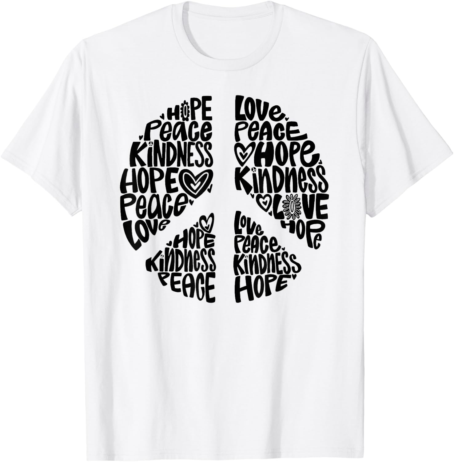 PEACE LOVE Shirt 60s 70s Tie Dye Hippie Halloween Costume T-Shirt - T-Shirt | White